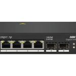 Hikvision DS-3T0506HP Industrial 4-Port Gigabit Hi-PoE Switch with 2 SFP Ports, 90W Output, DIN Rail Mount