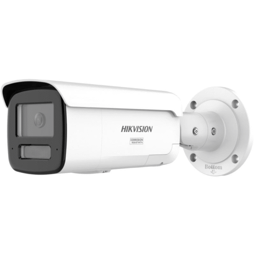 Hikvision DS-2CD2T87G3-LIS2UY-SL 8MP ColorVu Hybrid Light White Bullet Camera – 2.8mm, Mic, Speaker, Strobe, IP67