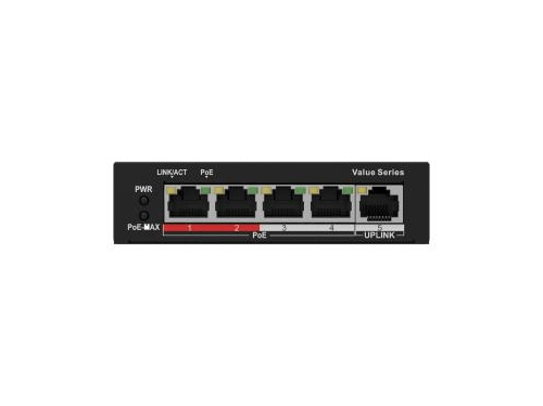 HiLook NS-0105P-35 4-Port PoE Switch 100Mbps, Long-Range, 35W