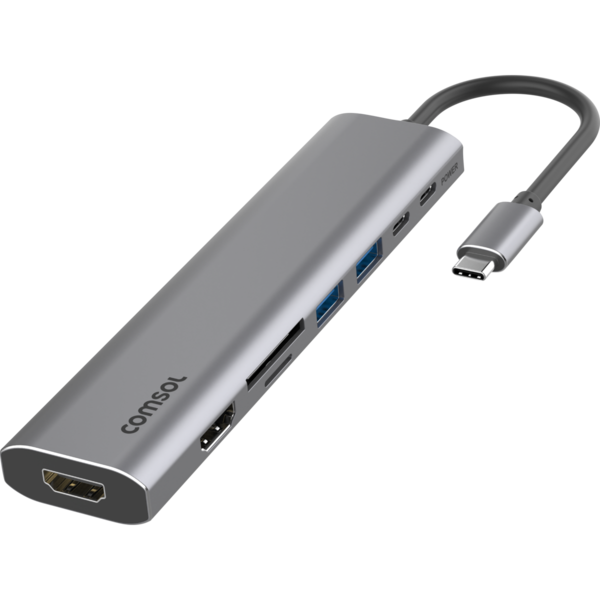 Comsol USB-C To Dual HDMI 1080p With Card Reader