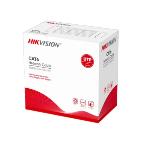 Hikvision DS-1LN6UZC0 Cat6 solid copper cable — blue 305m pull box 24AWG U/UTP Fluke certified